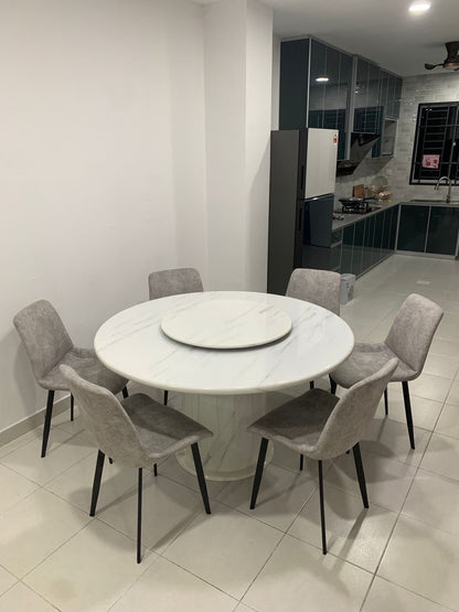 Round Marble Table with Round Marble Leg