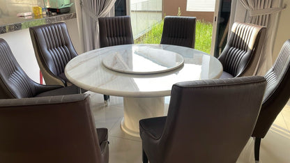 Round Marble Table with Round Marble Leg