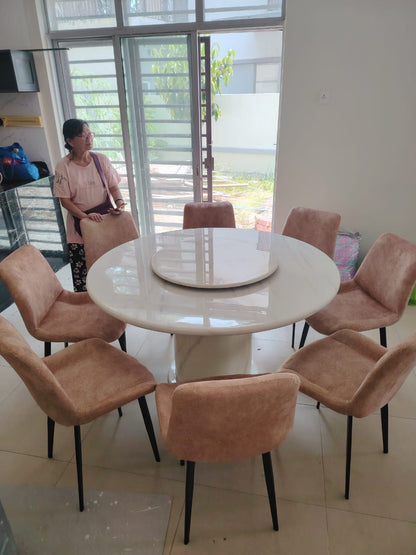 Round Marble Table with Round Marble Leg