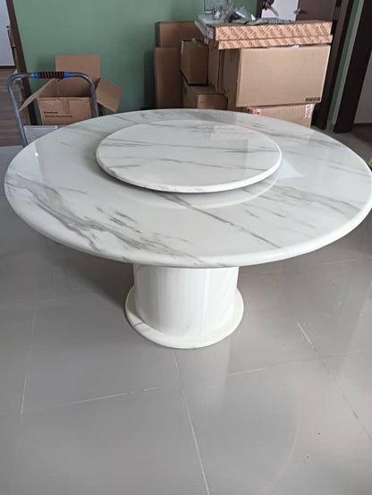 Round Marble Table with Round Marble Leg