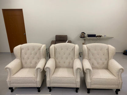Chedana Chesterfield Wing Chair Set