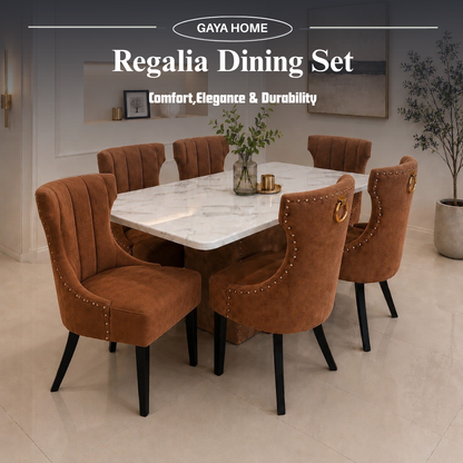 Regalia Chesterfield Marble Dining Set (ST21)