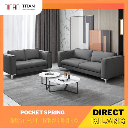 TITAN Lawson Sofa 3+2 Seater / Free Shipping / sofa waterproof / kalis air - Gaya Home