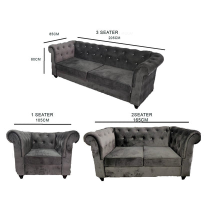 PREMIUM Chesterfield Sofa Set - Gaya Home