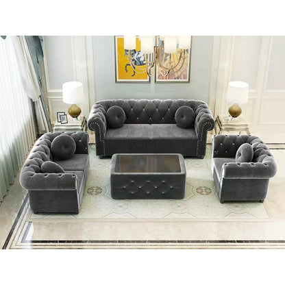 PREMIUM Chesterfield Sofa Set - Gaya Home